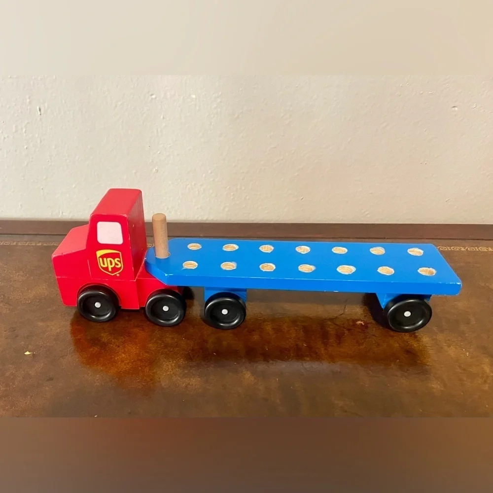 MELISSA & DOUG “UPS” ALPHABET TRUCK NO BLOCKS‎ TRUCK TRAILER